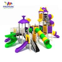 indoor plastic play house playground equipment used for preschool slide