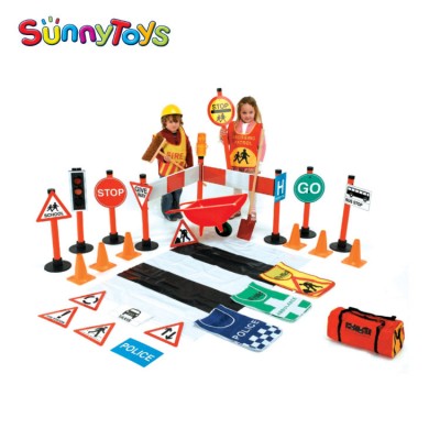 outdoor playground for children amusement roade sign show trafic sign