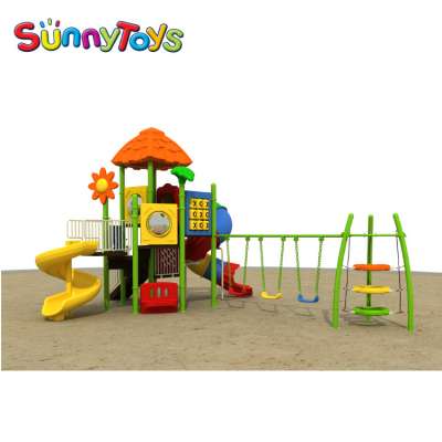 Park structures playground out door play ground slide and swing set