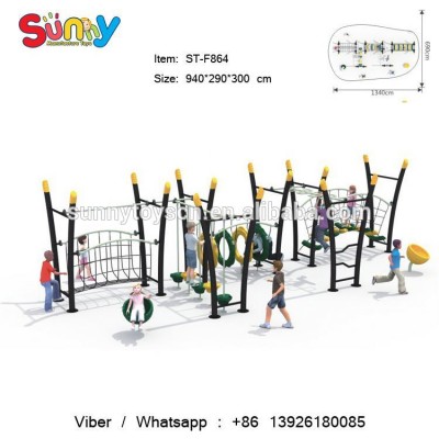 China plastic playground outdoor bigger children slide climb frame