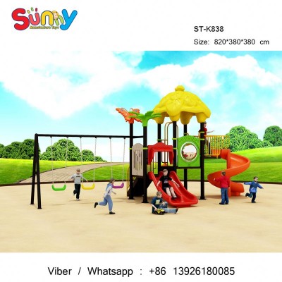 Nursery school play house used large playground