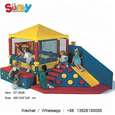 Indoor soft area soft play trampoline for kids indoor fun play