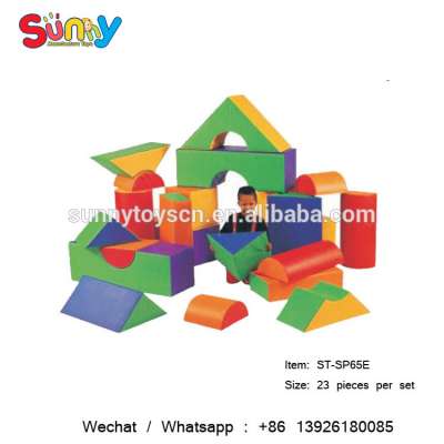 Indoor used soft play equipment for sale kindergarten soft playground building block