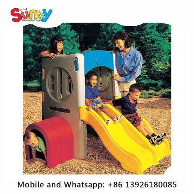 Preschool educational play set indoor small plastic slide